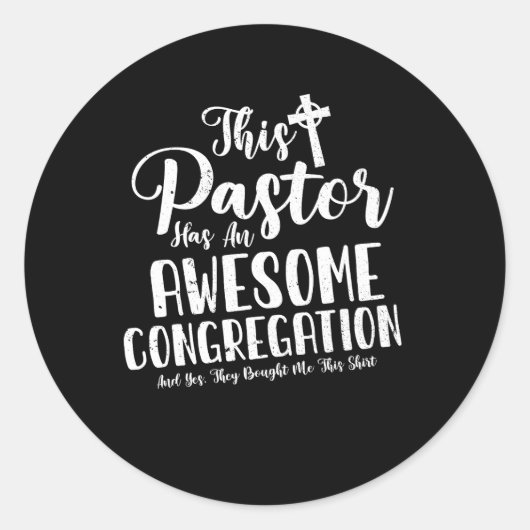 この牧師はキリスト教素晴らし信者だ ラウンドシール (正面)