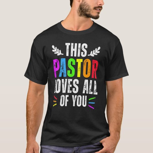 この牧師は皆さんの宗教Lgbtの支持を愛している Tシャツ (正面)