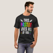この牧師は皆さんの宗教Lgbtの支持を愛している Tシャツ (正面フル)