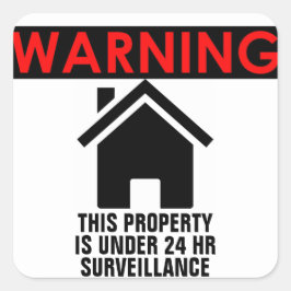 この物件は監視ステッカーの下にある スクエアシール