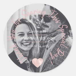 この特別な日のハートバラ ラウンドシール