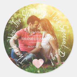 この特別な日のハートバラ ラウンドシール