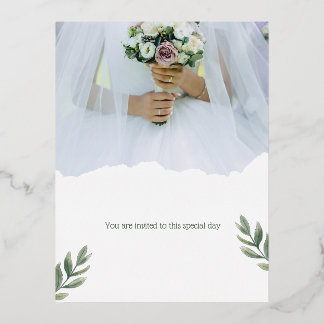 この特別な日へのご招待です。 箔招待状ポストカード