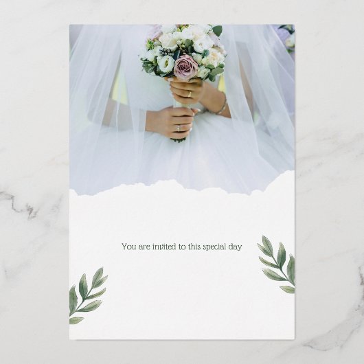 この特別な日へのご招待です。 箔招待状 (正面)