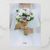 この特別な日へのご招待です。 箔招待状 (裏面)