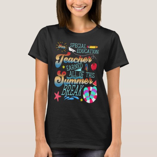 この特別教育先生は全ての収入を得た Tシャツ (正面)