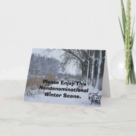 この特定宗派に属さない冬場面を楽しんで下さい シーズンカード (正面)