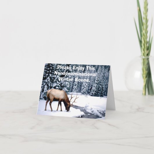 この特定宗派に属さない冬場面を楽しんで下さい シーズンカード (正面)