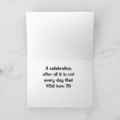 この犬からのUへの特別な願いは*70*だ カード (内部)