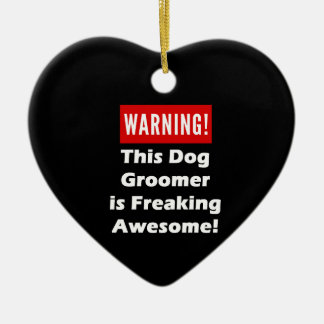 この犬のトリマーは素晴らしいひどく神経質になることです! セラミックオーナメント