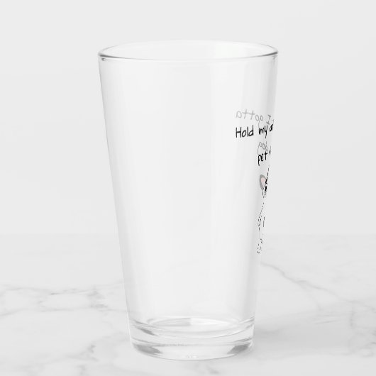 この犬のビアグラスをペットにしなきゃカップを持って タンブラーグラス (右)