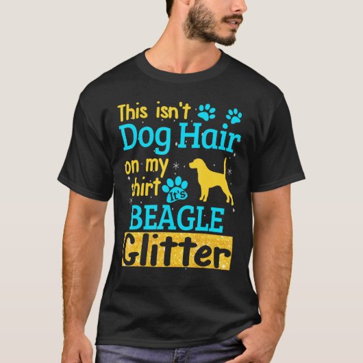 この犬の毛のビーグルグリッター Tシャツ (正面)