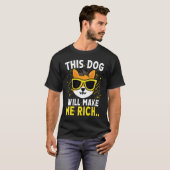この犬はあなたを豊かな暗号通貨暗号にする Tシャツ (正面フル)