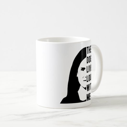 この犬は声高に住んでいる コーヒーマグカップ (正面右)