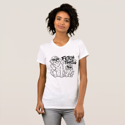 この犬を取ってきて! 面白い犬のパパギフトTシャツ Tシャツ (正面フル)