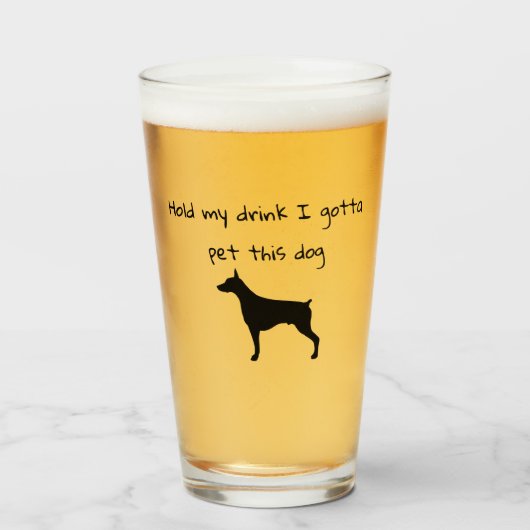 この犬を撫でさせて！飲み物ホールド タンブラーグラス (ドリンク正面)