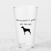 この犬を撫でさせて！飲み物ホールド タンブラーグラス (正面)