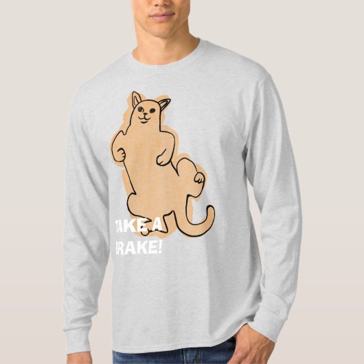 この猫のようなブレーキをかける Tシャツ (正面)
