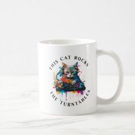 この猫はターンテーブル コーヒーマグカップ