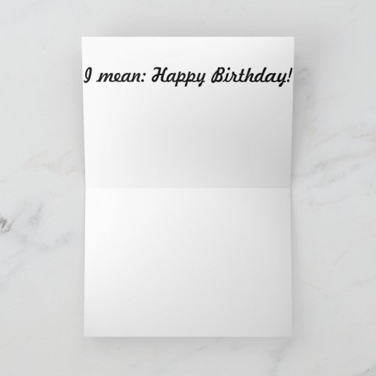 この猫は何を誕生日の私達に告げますか。 カード (内部)