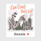 この猫を飼ってもいい？デザインおもしろい猫好き! シール (シート)