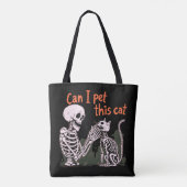 この猫を飼ってもいい？デザインおもしろい猫好き! トートバッグ (裏面)