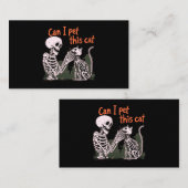 この猫を飼ってもいい？デザインおもしろい猫好き! 名刺 (正面/裏面)
