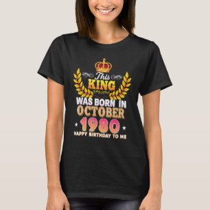 この王は1980年10生まれ月に幸せ42番目のバットだった Tシャツ