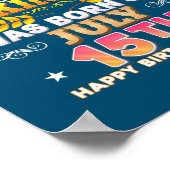 この王は7生まれ月15日15ハッピーバースデー ポスター (角)