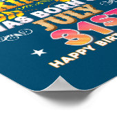 この王は7生まれ月31日31ハッピーバースデー ポスター (角)