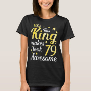 この王は79歳を幸せに素晴らし見せる Tシャツ