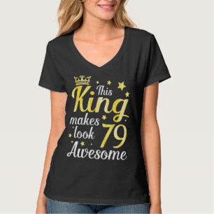この王は79歳を幸せに素晴らし見せる Tシャツ