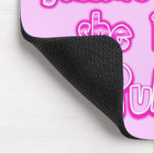 この王妃は決して後を追規則が薄いピンク色に見えない マウスパッド (コーナー)