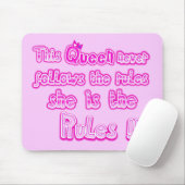 この王妃は決して後を追規則が薄いピンク色に見えない マウスパッド (マウス)