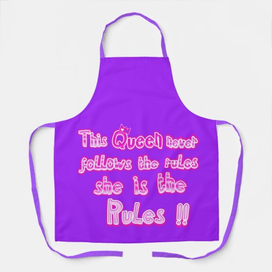 この王妃は決後を追して紫の規則を持たない エプロン (正面)