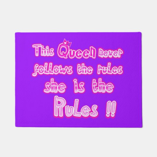 この王妃は決後を追して紫の規則を持たない ドアマット (正面)