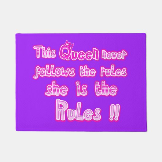この王妃は決後を追して紫の規則を持たない ドアマット (正面)