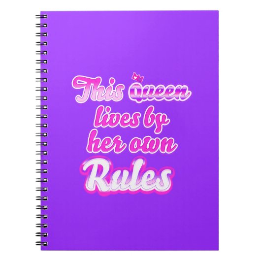 この王妃は決後を追して紫の規則を持たない ノートブック (正面)