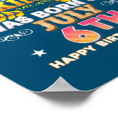 この王生まれは7月6日ハッピーバースデー ポスター (角)