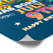 この王生まれは7月9日ハッピーバースデー ポスター (角)