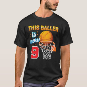 この球団は現在9歳の9誕生日Basketbだ Tシャツ
