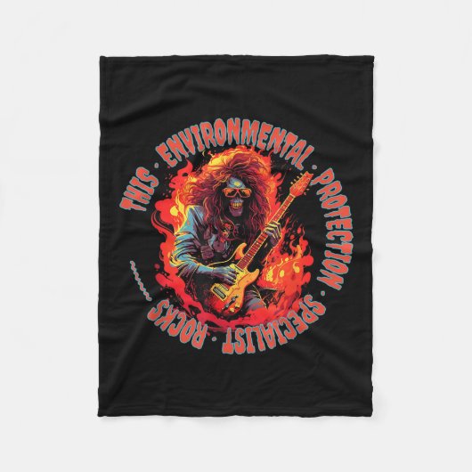 この環境保護専門岩 フリースブランケット (正面)