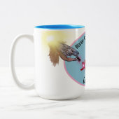 この瓶のまわりにをブラシ、アーティスト、r ツートーンマグカップ (左)