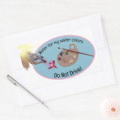 この瓶のまわりにをブラシ、アーティスト、r 長方形シール (封筒)