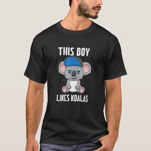 この男の子はコアラスオーストラリアのコアラ・ベアが好き Tシャツ (正面)