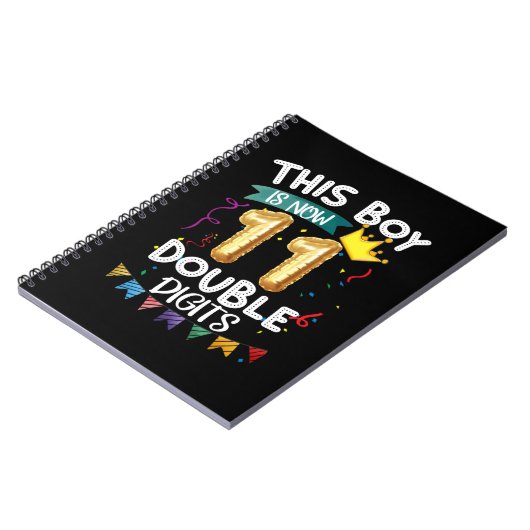 この男の子は今11ダブルデジット誕生日男の子11Y ノートブック (左側)