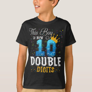 この男の子は今、2桁の10誕生日の男の子G Tシャツ