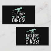 この男の子は列車のギフトトレインワゴン愛好家のギフトが大好き 名刺 (正面/裏面)