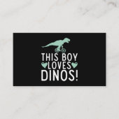 この男の子は列車のギフトトレインワゴン愛好家のギフトが大好き 名刺 (正面)