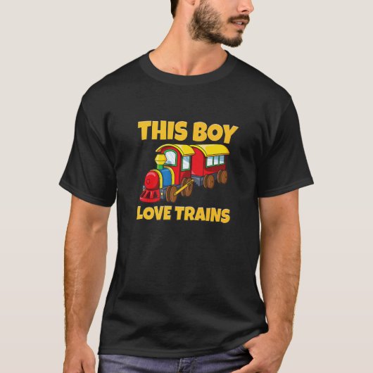 この男の子は電車や鉄道が大好き Tシャツ (正面)